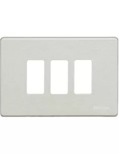 Placa mágica Bticino 3p oxidada 503//3//x